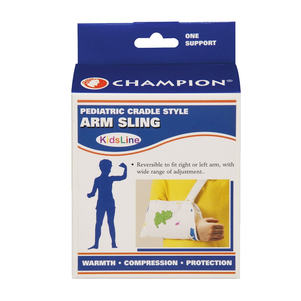 OTC Kidsline Arm Sling Shoulder Cradle Style Support, Fun Print, Youth