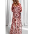 thumbnail image 1 of POGLIP Women's Pink Animal Print Maxi Kimono, 1 of 5