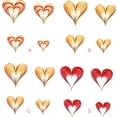 thumbnail image 3 of Yuarrent 1 Juego de decoraciones de corazón, adorno colgante romántico, colgante de escena de corazones estéreo único Simple, suministros para Kits de decoración para fiestas Dorado Yuarrent HA059997-03, 3 of 6