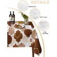 thumbnail image 5 of Brown Geometric Moroccan Rectangle Tablecloth, Abstract Art Coffee Ombre Modern Waterproof & StainResistant Tablecloth, Washable Oil-proof Table Cover for Dining/Party/Wedding/Buffet 54x108 In, 5 of 9