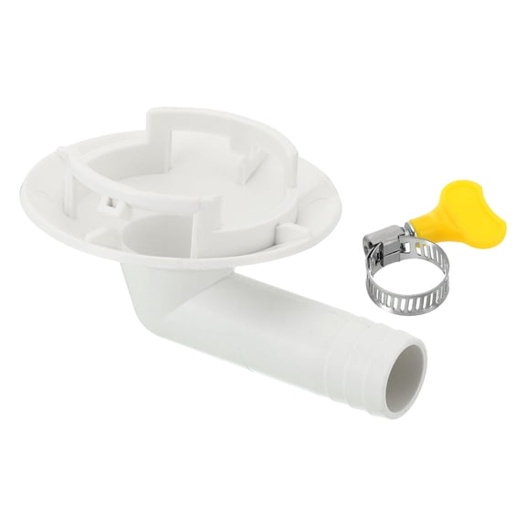 Uxcell 42mm Air Conditioner Drain Hose Connector, 1 Pcs Universal Drain Connector with Clamp, White Style 1