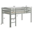 thumbnail image 4 of Giantex Wooden Twin Loft Bed, Kids Solid Wood Bed Frame with Ladder & Guardrails, No Box Spring Needed, Easy Assembly, Grey, 4 of 8