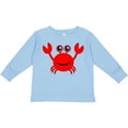 thumbnail image 3 of Inktastic Cute Red Crab Boys or Girls Long Sleeve Toddler T-Shirt, 3 of 5