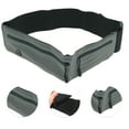 thumbnail image 3 of Unique Bargains 1 Pc Double Pocket Running Waist Pack with Magic Tapes for Hiking Gym Polyester Gray, 3 of 4
