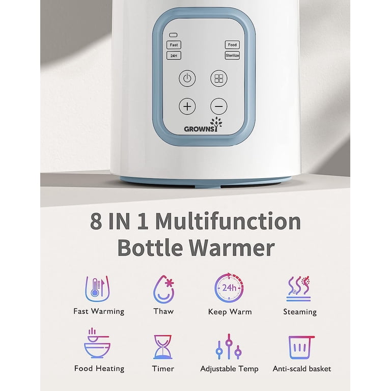 Grownsy Baby Bottle Warmer with Timer, Blue photo 5