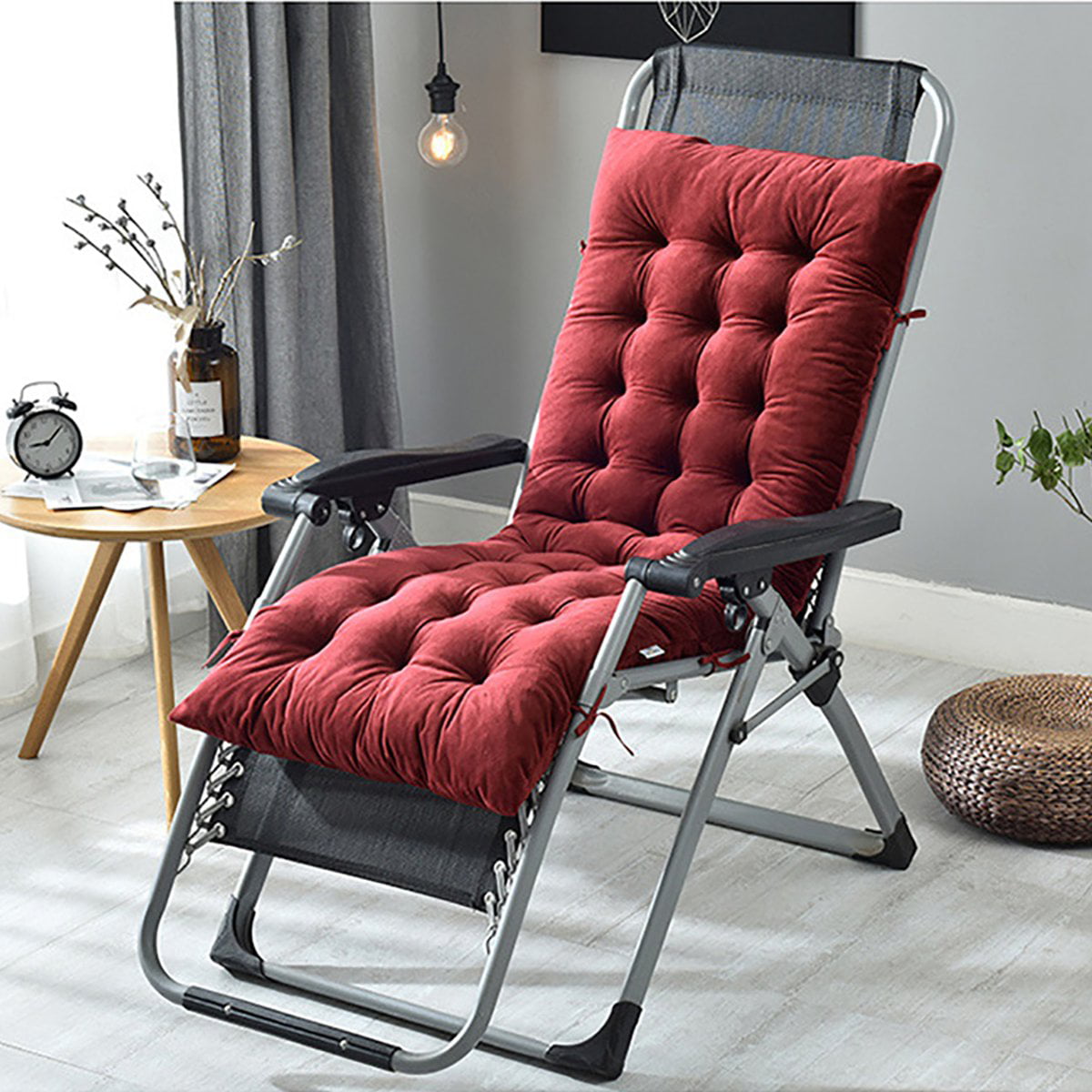New Patio Chaise Lounger Cushion Pad Lounge Rocking Recliner Chair Sofa Mat 
