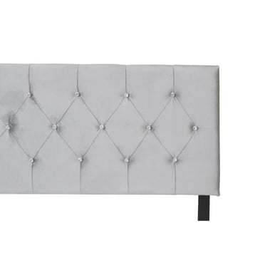 Home Design Concetta Upholstered Headboard Silver Grey - Full