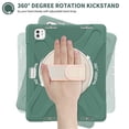 thumbnail image 3 of Funda para iPad Pro 11 2025 / 2024, Silicona Anti-caída + Capa Protectora de PC con Asa, Correa para el Hombro, Funda Protectora Resistente a Golpes y Tres Pruebas para Tablet, Verde, 3 of 6