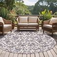 thumbnail image 5 of Spring Flowers Large Area Rugs for Bedroom Living Room, Soft Non Slip Carpet Bedside Rug, Farmhouse Purple Pastoral Floral Leaf Round Floor Cover Kitchen Accent Rug 8' for Dining Room/Office, 5 of 9