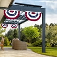 thumbnail image 4 of Dopebox Deals of the Day Clearance 6PC Bunting Half Fan Banner Decoration Indoor/Outdoor Pleated Fan-Shaped Flag, Holiday Decorations (D), 4 of 5