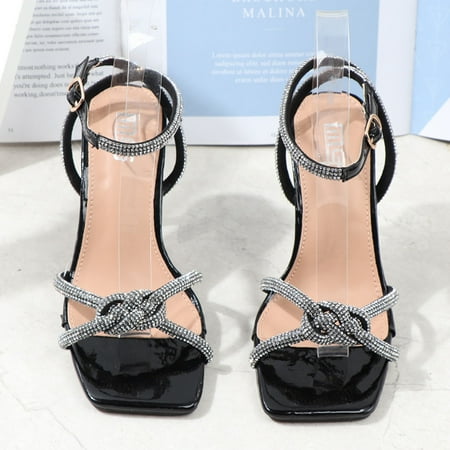 

VONCOS Women s Fashion High Heel Shoes Women Summer Shoes Buckle Strap Thin High Heels Open Toe Sandals Party Shoes