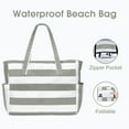 thumbnail image 6 of oscaurt Beach Tote Bag Large Beach Bag Canvas Handbags Foldable Shopping Travel Bag Beach Essentials Birthday Gifts for Women, 6 of 7