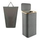 thumbnail image 2 of Cesta de lavandería plegable decorativa para ropa sucia, cesta grande para ropa sucia Gris, 2 of 9