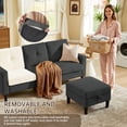 thumbnail image 3 of Soscana Sectional Sofa Set with Storage Ottoman and Accent Chair,Living Room 3 Seat L Shaped Couch and Single Chair Armchair,Living Room Furniture Set for Home Apartment Office Studio, 3 of 7