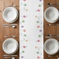 thumbnail image 4 of Table Runner 60 Inches Long for Kitchen Dining, Easter Dresser Scarf Farmhouse, Dining Table Decorations for Wedding/Parties, Easter Eggs Spring Watercolor Country Bunny Tulip Flower 13 x 60 In, 4 of 8