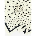 thumbnail image 4 of INSPIRE CHIC Women Polka Dots 35" Scarf Satin Silk Like Square Neckerchief Head Wrap Bandanas 35.4x35.4" Beige, 4 of 6