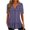 Blue, variant on Fesfesfes Womens T Shirt Womens Fashion Printing Casual V-Neck Short Sleeve Loose T-shirt Tops Shirts for Women M(US:6)
