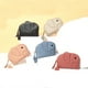 thumbnail image 4 of Monedero pequeño de piel de vaca suave y fino con diseño distintivo de elefante para mujer, 4 of 6