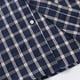 thumbnail image 3 of Blusa y camisa de manga larga con cuello vuelto para hombre, blusa informal a cuadros a la moda con botones y cuello vuelto, blusa de poliéster para hombre, 3 of 7
