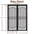 thumbnail image 4 of 64" X 80" Prehung door Universal/Reversible Hinging Surface Mount Steel Security Door With Perforated Metal Screen Without Lock, 4 of 5