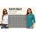thumbnail image 7 of MOYIKO Womens Button Down Shirts 3/4 Sleeve Basic Business Dress Shirts Collared Work Office Fitted Blouses Tops, 7 of 7