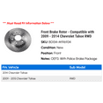 thumbnail image 2 of Front Brake Rotor - Compatible with 2009 - 2014 Chevy Tahoe RWD 2010 2011 2012 2013, 2 of 2
