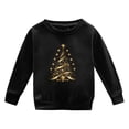 thumbnail image 3 of Falkdiz Girls Long Sleeve Shirts Christmas Fashion Tops Winter Outdoor Casual Party Pullover for Girls Graphic , Black , Size: 2-3Years, 3 of 7