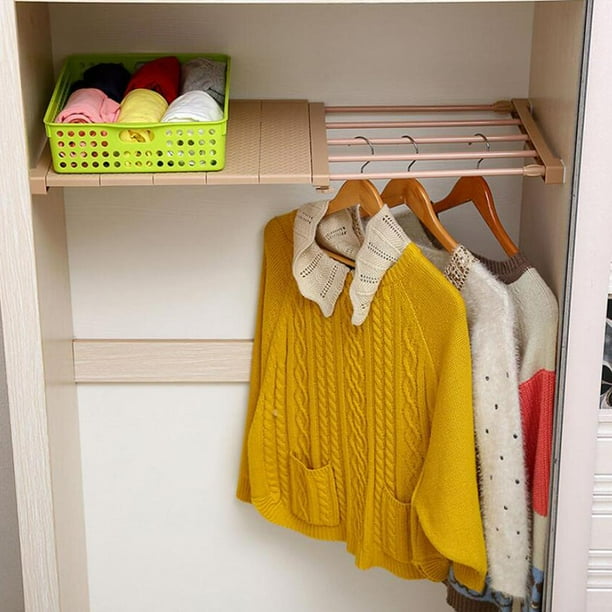 DOLITY Blesiya Expandable Closet Shelf Rod Tension Racks Organizer White 30 40cm Walmart