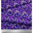 thumbnail image 3 of Soimoi Purple Rayon Fabric Leopard & Tiger Animal Skin Print Fabric by the Yard 42 Inch Wide, 3 of 3