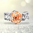 thumbnail image 5 of Hollow Out Rose Ring Semicolon Ring Antique Electroplated Flower Women's Cool Rings for Men Ring in Five Sizes, 5 of 8