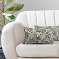 thumbnail image 4 of Chinoiserie Floral Pillow Covers 12x20 Inch Set of 2 Blue Green Spring Vintage Seasonal Decorative Lumbar Throw Pillowcases Rustic Farmhouse Outdoor Cushion Cases Decor for Sofa Couch Bed, 4 of 6