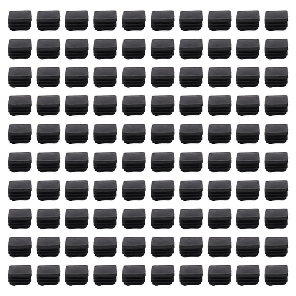 100 Piezas de Insertos Tubo Cuadrado PláStico Tapas Ciegas Extremo 20 Mm X Negro