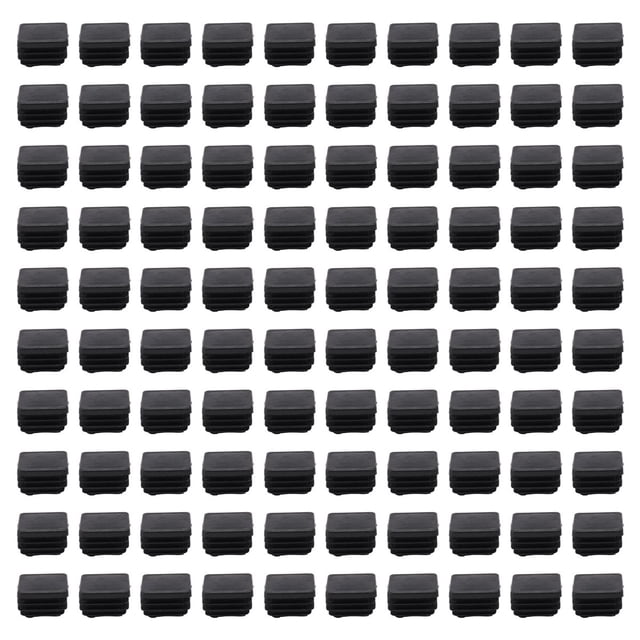 100 Piezas de Insertos Tubo Cuadrado PláStico Tapas Ciegas Extremo 20 Mm X Negro