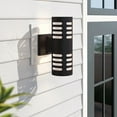 thumbnail image 4 of C Cattleya  Matte Black 2-light Die-cast Aluminum Outdoor Wall Sconce Lights 2 Matte Black Black Matte, 4 of 6