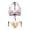 Melting Ice Cream with Sprinkles & Waffle Cone Pattern, variant on Cute Ice Cream Drip Halter Triangle Bikini Set - Pink Sprinkle Print Two Piece Swimsuit for Beach Vacations & Pool Parties