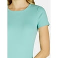 thumbnail image 2 of Time and Tru Women’s Rib Crewneck Tee with Short Sleeves, Sizes XS-XXXL, 2 of 5