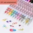 thumbnail image 3 of opvise 0.5mm Needle Tip Fast Drying Creative Nail Art Pen 12 Colors Plastic Waterproof Painting Liner Marker Pen Nail Supplies, 3 of 8