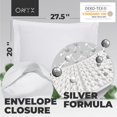 thumbnail image 2 of ONYX Radiance Silver Infused Pillowcase Egyptian Cotton Pillowcases Pure Silver-ion Sheets Anti Aging Pillow Cover Elite Premium Soft Pillowcovers for Cleaner Skin and Hair, 2 of 7