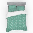 thumbnail image 2 of Ambesonne Abstract Bedding Set 3 Pcs, Modern Curly Motif Doodle, Twin XL, Seafoam and Mint Green, 2 of 3