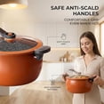 thumbnail image 3 of Multifunctional Large Capacity Non-stick Pressure Cooker, 8QT Micro Electric Pressure Cooker, Cooking Pot with Anti-Scalding Handle & Visual Glass Lid for Family Meals, Soups, Stews (Black), 3 of 7