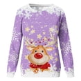thumbnail image 6 of FUZHIQ Fall Sweatshirts for Girls Long Sleeve Christmas Santa Reindeer Cute Xmas Holiday Girl Casual Crewneck Pullover Tops, 6 of 6