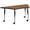 Brown, variant on Flash Furniture Mobile 29''W x 57''L Trapezoid Yellow Thermal Laminate Activity Table - Height Adjustable Short Legs