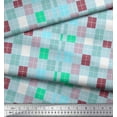thumbnail image 2 of Soimoi Velvet Fabric Geometric Check Print Fabric by The Yard 58 Inch Wide, 2 of 3