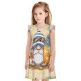 thumbnail image 1 of Fotbe Hello Summer Cute Gnome Vestido de Dormir para Niñas de 3 a 10 Años, Mangas Cortas, Estilo Princesa, Pijama Camisón con Mangas Voladas-Small, 1 of 6