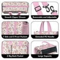 thumbnail image 3 of Teacher Tote Bag,Floral Baseball Pattern Teacher Utility Tote Bag,Large Work Tote Bags for Women with Multiple Pockets,Top Zipper Closure,13.8x10.6x6.7 Inch, 3 of 5