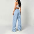 thumbnail image 3 of Loose Pants for Women Elastic High Waist Wide Leg Athletic Pants Y2K Streetwear Causal Sweatpants, S, 3 of 4