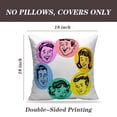 thumbnail image 2 of LALILO Throw Pillow Covers Retro Family Retro Family Vintage Kid Comic Cushion Cover 18" x 18", 2 Pack, 2 of 6