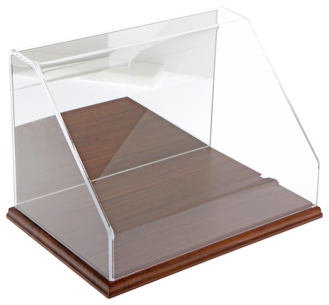 Plymor Clear Acrylic Slant Front Display Case, 12" W x 8" D x 8" H