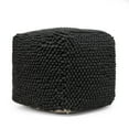 thumbnail image 6 of Woven Paths Grewell Wool Tufted Cube Pouf, Charcoal, 6 of 6