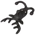 thumbnail image 5 of Cast Iron Deer Head Wall Hook for Hanging Coat 1Set Vintage Rustic Design, 5 of 5